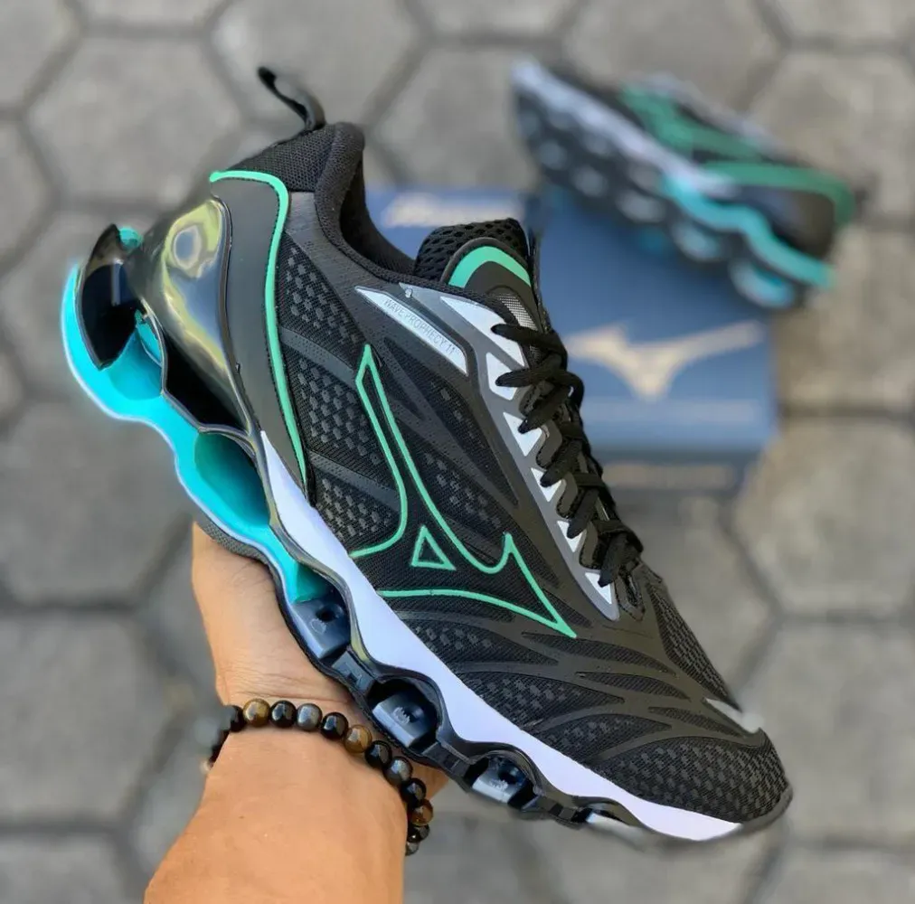 Mizuno preto e sales verde